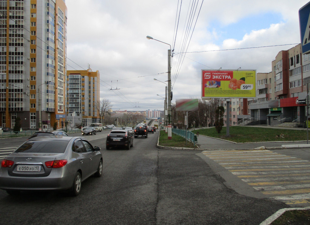 Фотография рекламного носителя, тип: Билборд 3x6, адрес: Коммунистическая ул., д.10 Х Володарского ул., Саранск, Республика Мордовия, Россия. Сторона A1-А3 №848799