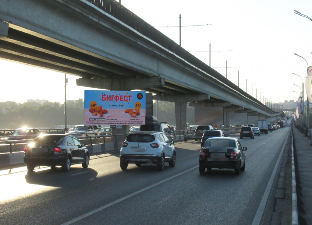 Фотография рекламного носителя, тип: Билборд 3x6, адрес: Северный мост, опора 26, Воронеж, Воронежская область, Россия. Сторона А2 №540434