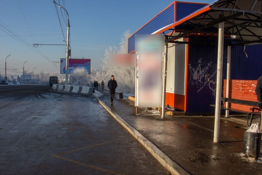 Фотография рекламного носителя, тип: Нестандартный ситиформат, адрес: Маршала Жукова пр-т., ООТ ДКЦ Дружба, поз.1, Иркутск, Иркутская область, Россия. Сторона А №509420