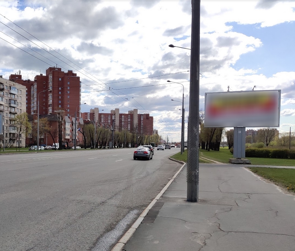 Фотография рекламного носителя, тип: Билборд 3x6, адрес: Маршала Жукова пр-т., д.66, корп.1 Х Бурцева ул., н-в, Санкт-Петербург, Россия. Сторона А №649989