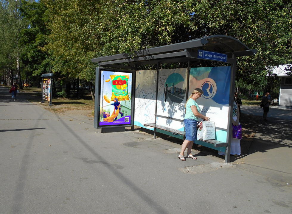 Фотография рекламного носителя, тип: Остановка 1.8x1.2, адрес: Строителей пр-т., д.10, поз.1, Владимир, Владимирская область, Россия. Сторона А №652245