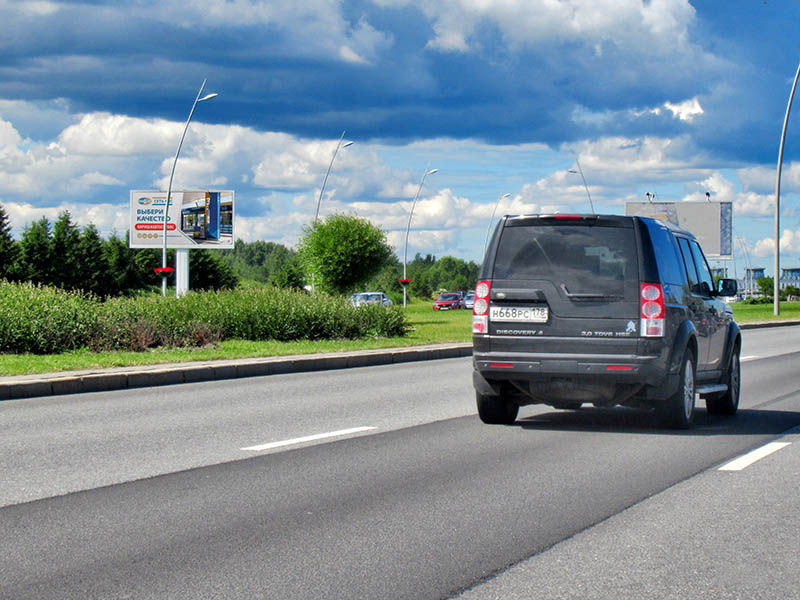 Фотография рекламного носителя, тип: Билборд 3x6, адрес: Пулковское ш., д.37, корп.4, поз.1, Санкт-Петербург, Россия. Сторона В №635406