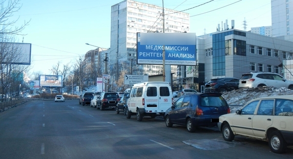 Фотография рекламного носителя, тип: Билборд 3x6, адрес: Кр. Знамени ул., д.86 Х Толстого ул., Владивосток, Приморский край, Россия. Сторона А №774813