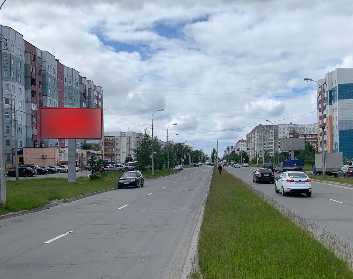 Фотография рекламного носителя, тип: Билборд 3x6, адрес: Комсомольский пр-т., д.50, Сургут, Ханты-Мансийский автономный округ – Югра, Россия. Сторона Б №959979