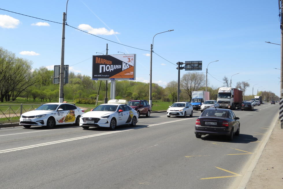 Фотография рекламного носителя, тип: Билборд 3x6, адрес: Петергофское ш., д.1, корп.1 Х Маршала Жукова пр-т., Санкт-Петербург, Россия. Сторона Б №724786