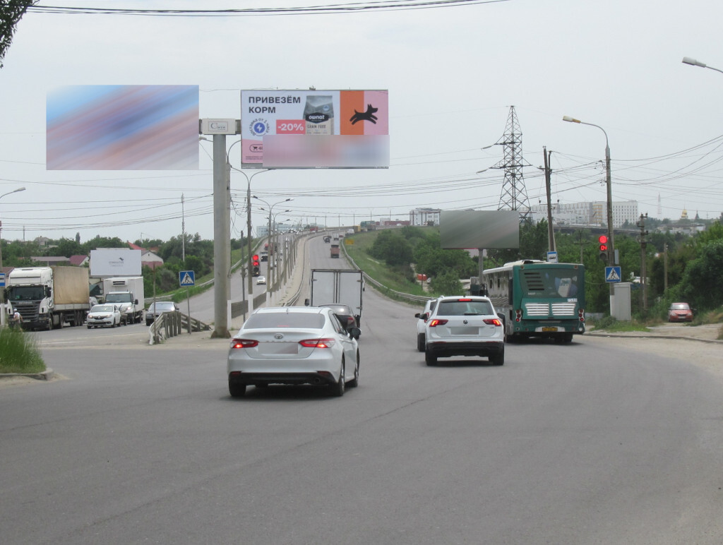 Фотография рекламного носителя, тип: Билборд 3x6, адрес: 3-я Продольная магистраль, транспортная развязка с Менделеева ул., Волгоград, Волгоградская область, Россия. Сторона A2 №1000511