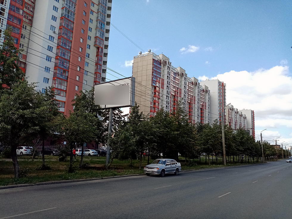 Фотография рекламного носителя, тип: Билборд 3x6, адрес: Бр. Кашириных ул., 160 м до пересеч. с 40 Лет Победы ул., Челябинск, Челябинская область, Россия. Сторона B №774234