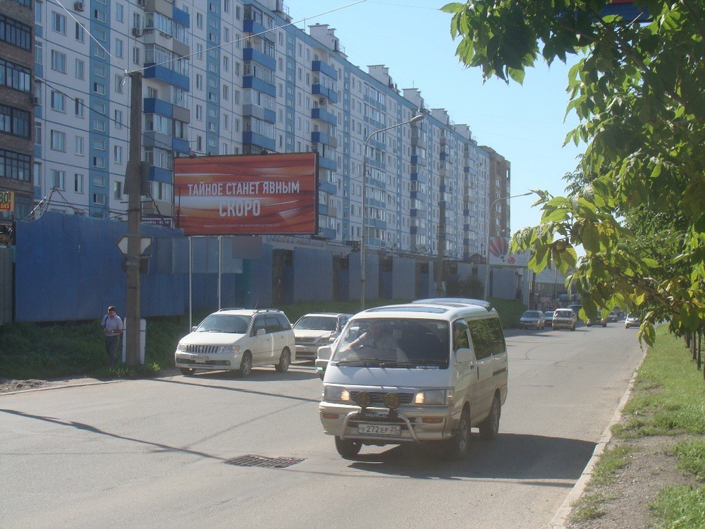 Фотография рекламного носителя, тип: Билборд 3x6, адрес: Кр. Знамени ул., д.86 Х Толстого ул., Владивосток, Приморский край, Россия. Сторона Б №774814