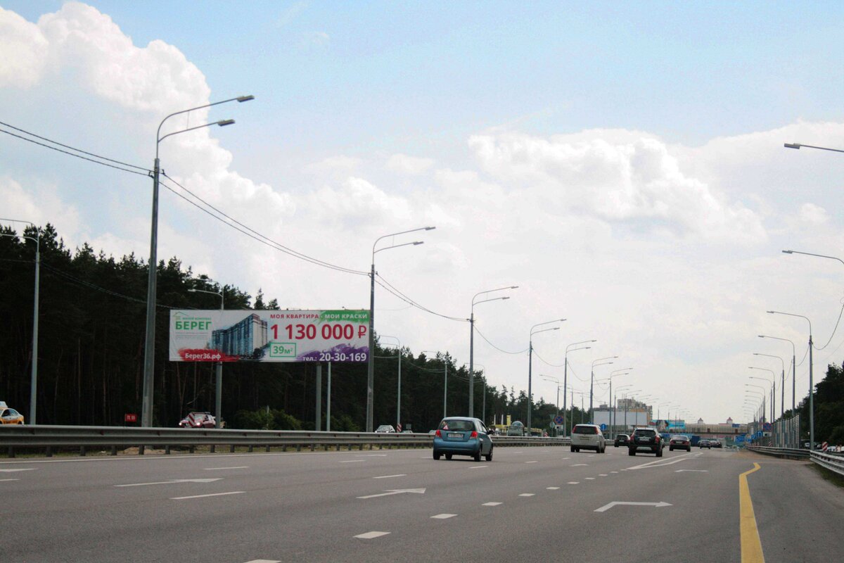 Фотография рекламного носителя, тип: Суперсайт 3x12, адрес: А-134 а/д., 2 666м, Воронеж, Воронежская область, Россия. Сторона А №704877