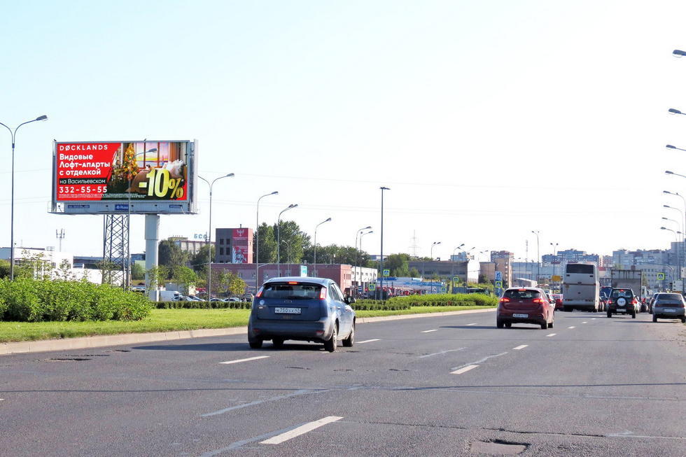 Фотография рекламного носителя, тип: Суперсайт 5x12, адрес: Долгоозерная ул. Х Мартыновский сквер, Санкт-Петербург, Россия. Сторона Б №776134