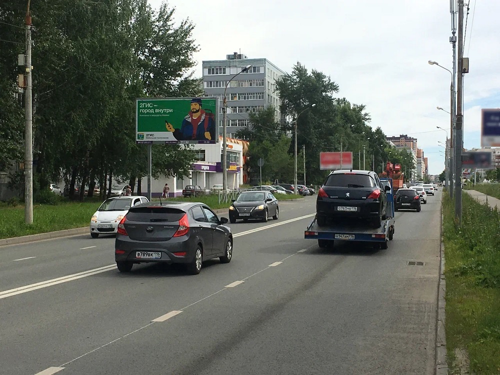 Фотография рекламного носителя, тип: Билборд 3x6, адрес: Мусина ул., д.61а, Казань, Республика Татарстан, Россия. Сторона B №658372