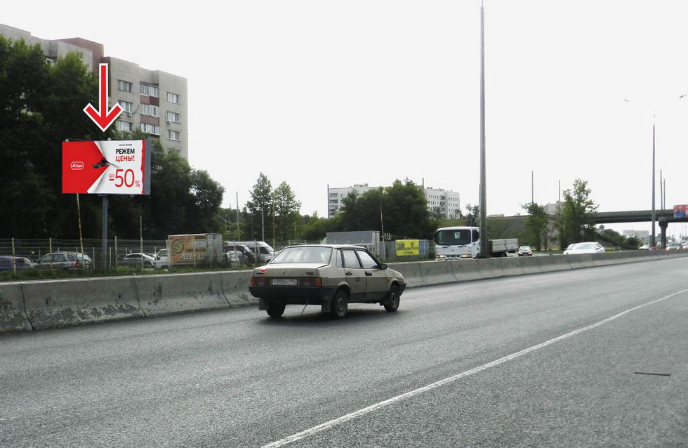 Фотография рекламного носителя, тип: Билборд 3x6, адрес: Гражданская ул. Х Меридиан ш., Челябинск, Челябинская область, Россия. Сторона B №392265