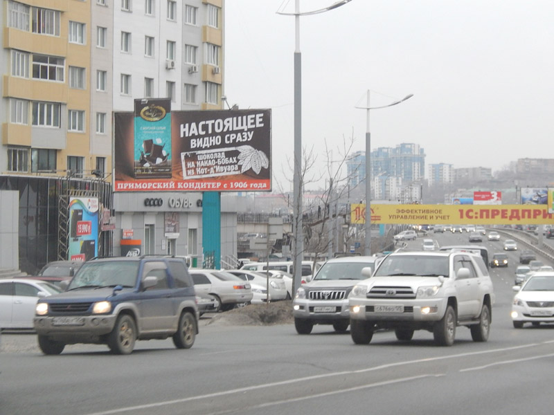 Фотография рекламного носителя, тип: Билборд 3x6, адрес: Некрасовская ул., д.59, Владивосток, Приморский край, Россия. Сторона Б №795906