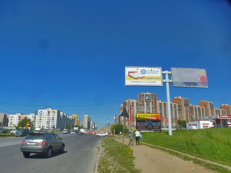 Фотография рекламного носителя, тип: Билборд 3x6, адрес: Комендантский пр-т., д.43, Санкт-Петербург, Россия. Сторона А1 №639124