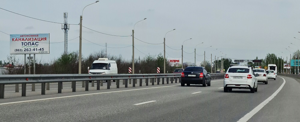 Фотография рекламного носителя, тип: Билборд 3x6, адрес: Южный подъезд а/д, 10 220мм, Ростов-на-Дону, Ростовская область, Россия. Сторона Б №514373