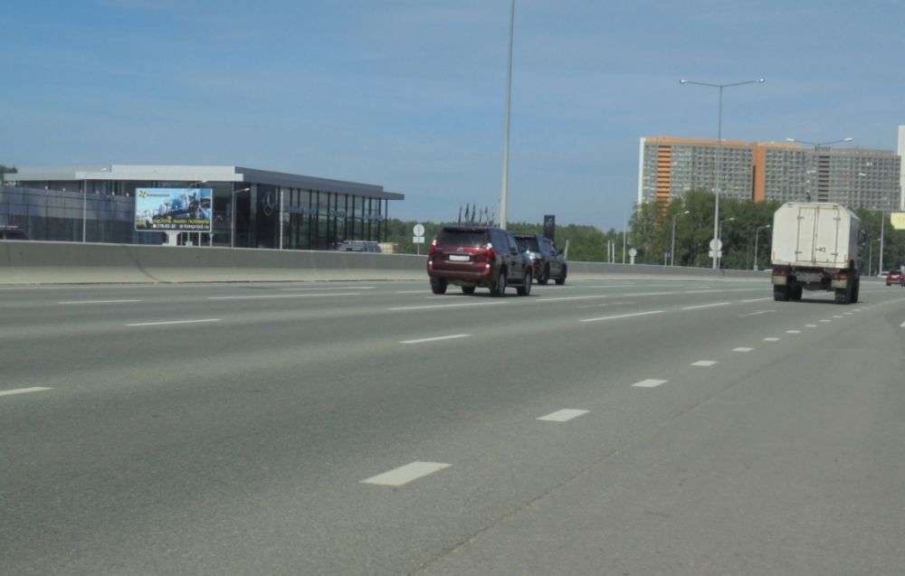 Фотография рекламного носителя, тип: Билборд 3x6, адрес: Кольцово а/д, 5 050м, Екатеринбург, Свердловская область, Россия. Сторона B №1055050