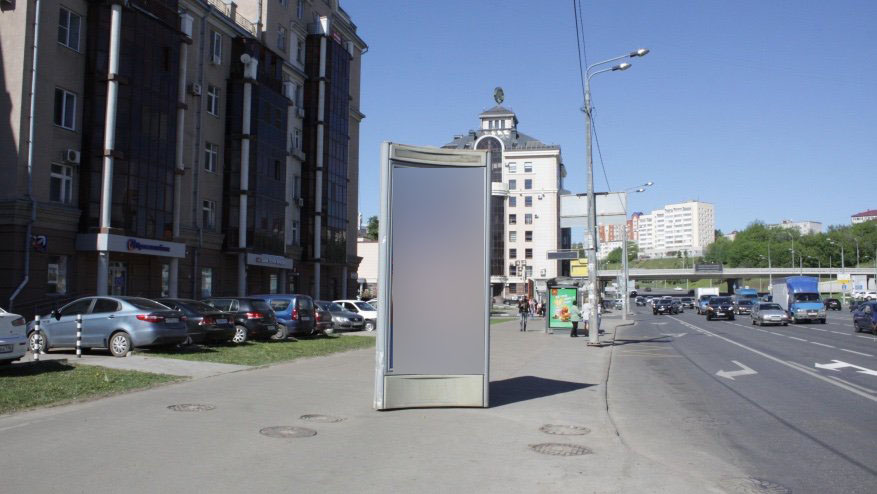 Фотография рекламного носителя, тип: Пиллар 3x1.4, адрес: Нурсултана Назарбаева ул., д.10, Казань, Республика Татарстан, Россия. Сторона B №685969