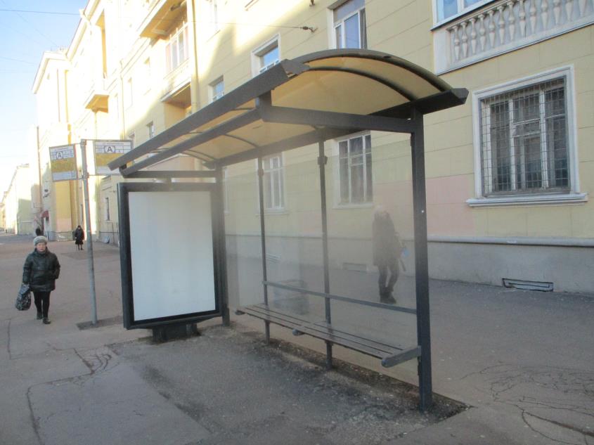 Фотография рекламного носителя, тип: Остановка 1.8x1.2, адрес: Седова ул., д.80, Санкт-Петербург, Россия. Сторона А №811617
