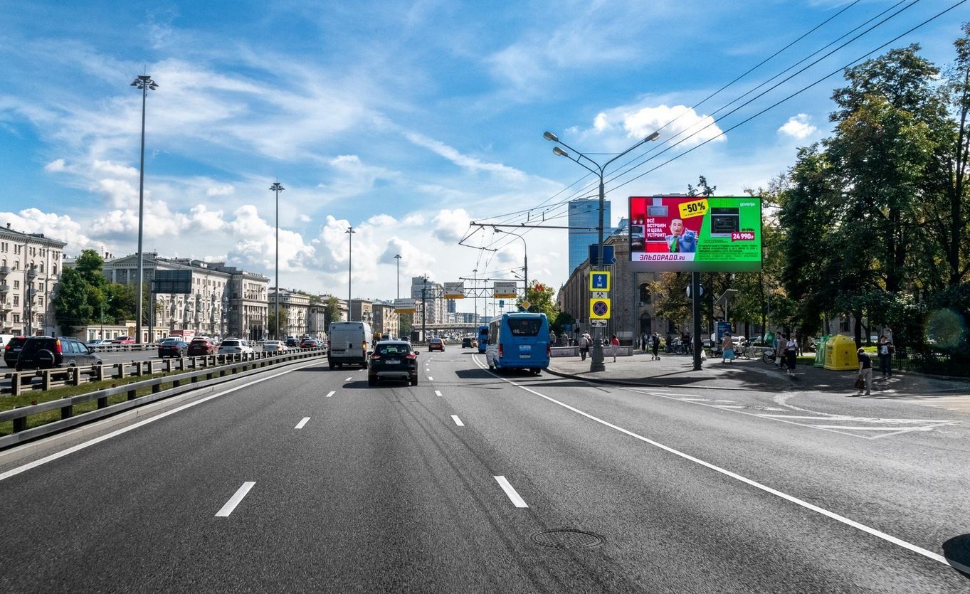 Фотография рекламного носителя, тип: Билборд 3x6, адрес: Ленинградский пр-т., д.49-47, Москва, Россия. Сторона Ah1-Аh4 №882164