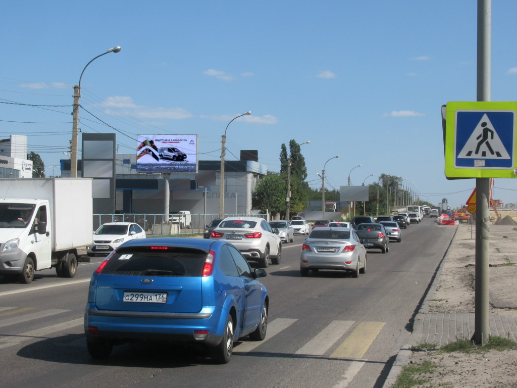 Фотография рекламного носителя, тип: Видеоэкран, адрес: Остужева ул. Х Ленинский пр-т., д.156, Воронеж, Воронежская область, Россия. Сторона B1-B12 №992375