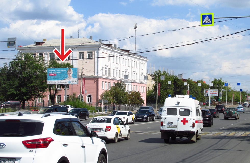 Фотография рекламного носителя, тип: Билборд 3x6, адрес: Худякова ул. Х Лесопарковая ул., поз.1, Челябинск, Челябинская область, Россия. Сторона В №376825