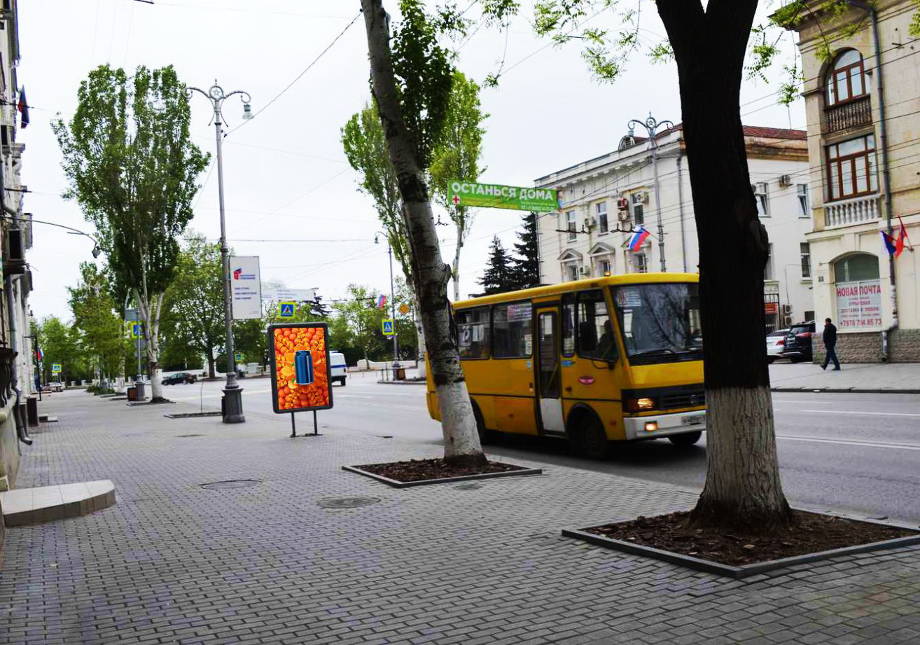Фотография рекламного носителя, тип: Ситиформат 1.8x1.2, адрес: Ленина ул., д.54 Х Суворова пл., Севастополь, Россия. Сторона Б №869594