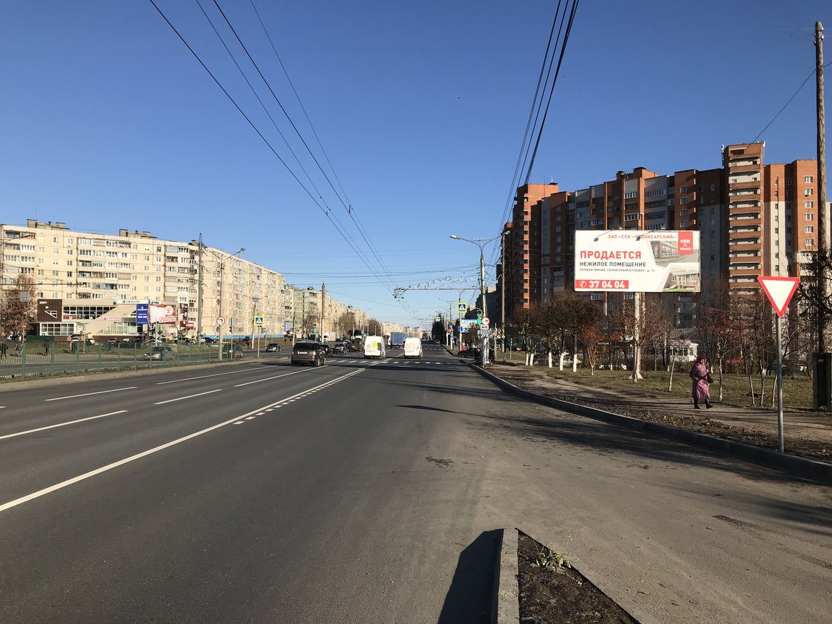 Фотография рекламного носителя, тип: Билборд 3x6, адрес: Тракторостроителей пр-т., д.12, Чебоксары, Республика Чувашия, Россия. Сторона A №838485