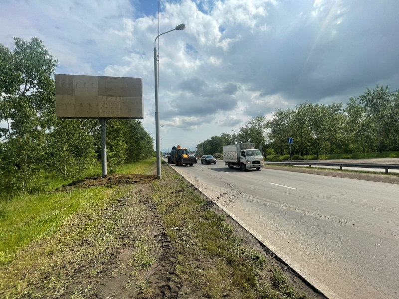 Фотография рекламного носителя, тип: Билборд 3x6, адрес: Енисейский тракт, поз.1, Красноярск, Красноярский край, Россия. Сторона Б №1098355