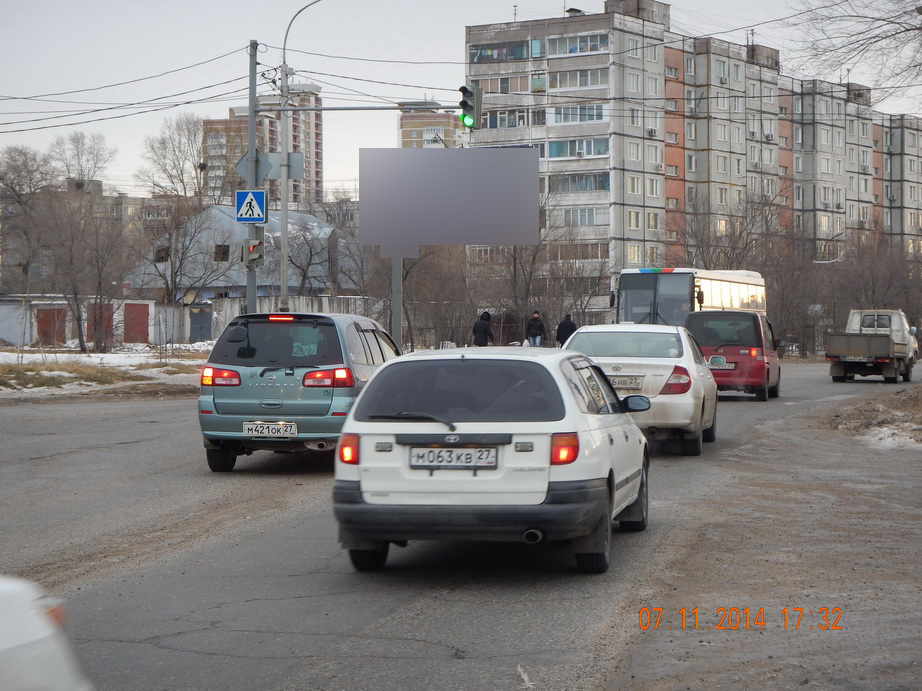 Фотография рекламного носителя, тип: Билборд 3x6, адрес: Д. Бедного ул. Х Краснодарская ул., Хабаровск, Хабаровский край, Россия. Сторона Б №481955