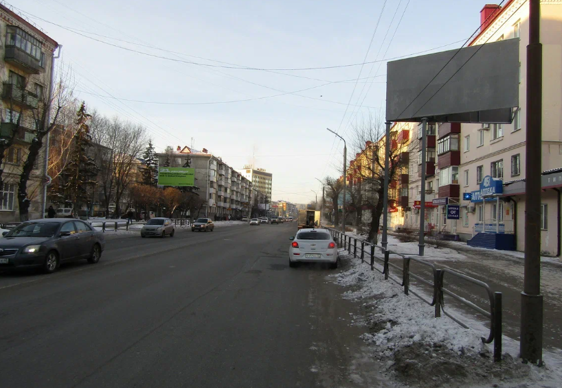 Фотография рекламного носителя, тип: Билборд 3x6, адрес: К. Мяготина ул., д.91, Курган, Курганская область, Россия. Сторона А №589273