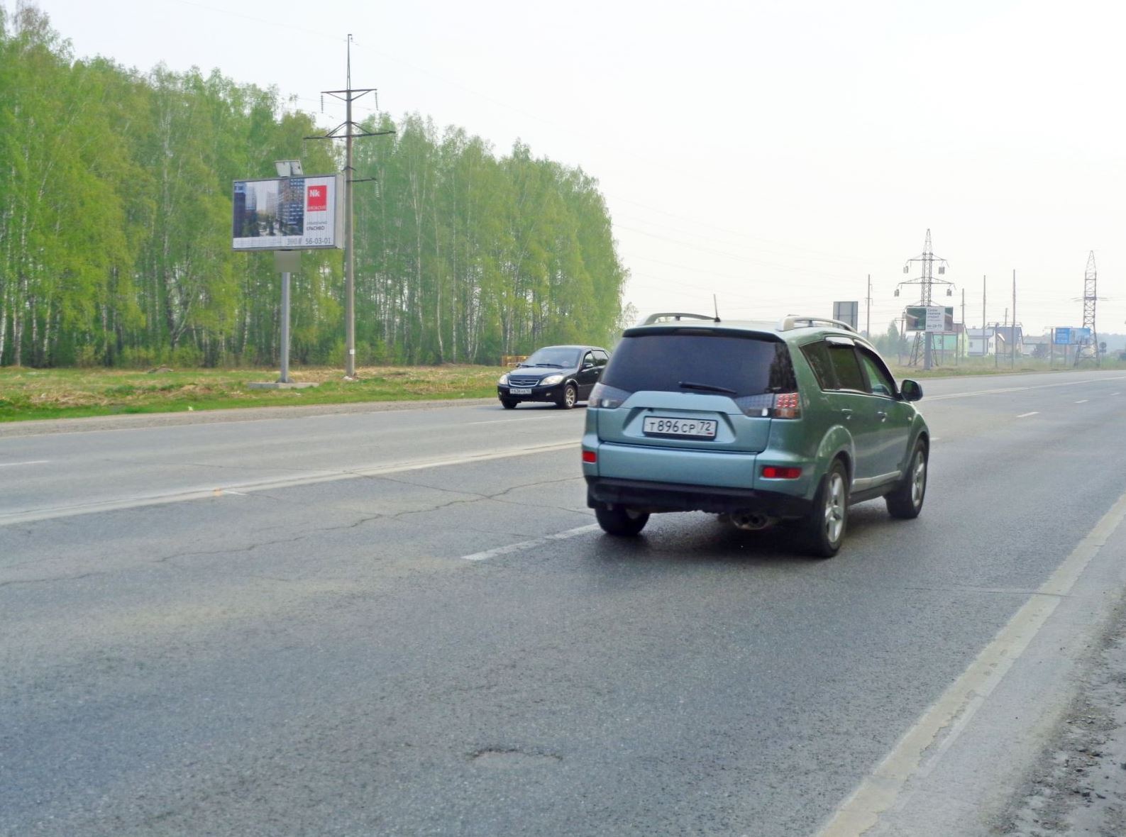 Фотография рекламного носителя, тип: Билборд 3x6, адрес: Комарово пос., Червишевский тр-т., 5 000м, Тюмень, Тюменская область, Россия. Сторона B1-B3 №847656