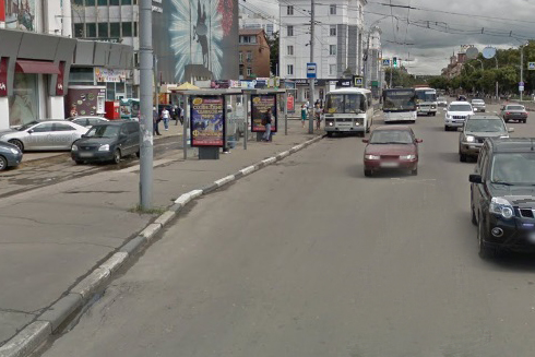 Фотография рекламного носителя, тип: Остановка 1.8x1.2, адрес: Мира пл., д.3, Орел, Орловская область, Россия. Сторона B №770543