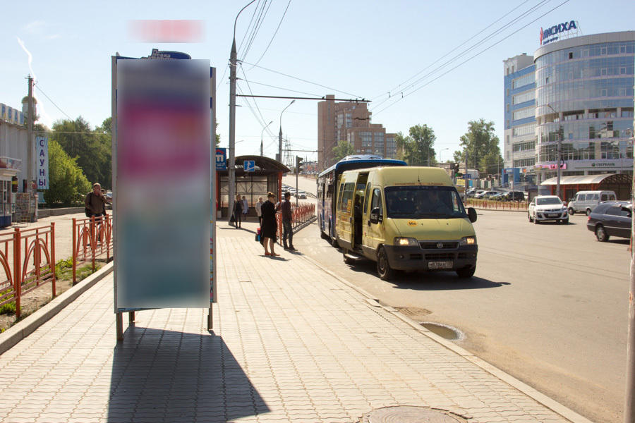 Фотография рекламного носителя, тип: Нестандартный ситиформат, адрес: Байкальская ул., ООТ Лисиха, поз.2, Иркутск, Иркутская область, Россия. Сторона Б №572124