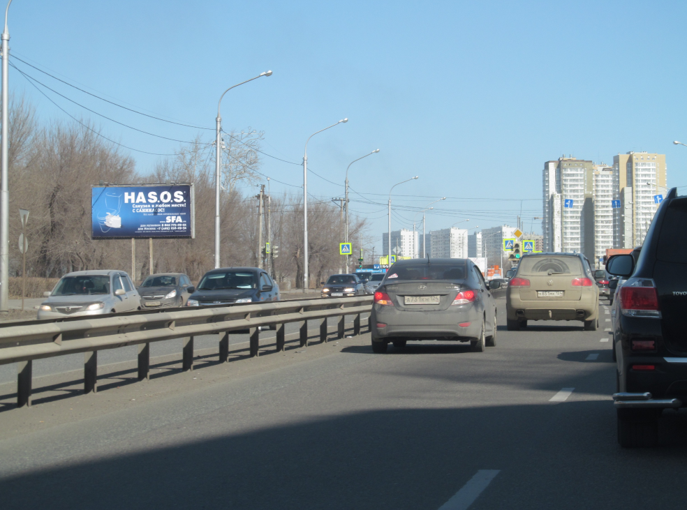 Фотография рекламного носителя, тип: Билборд 3x6, адрес: Шахтеров ул., д.23, Красноярск, Красноярский край, Россия. Сторона Б1-Б3 №492169