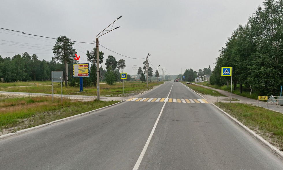 Фотография рекламного носителя, тип: Ситиборд 2.7x3.7, адрес: Шевченко ул., д.58, Ноябрьск, Ямало-Ненецкий автономный округ, Россия. Сторона Б №1042636