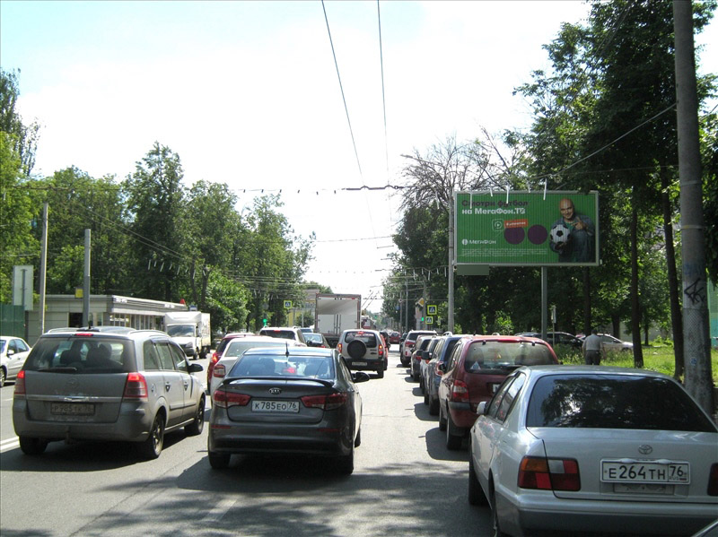 Фотография рекламного носителя, тип: Билборд 3x6, адрес: Советская ул., д.57, Ярославль, Ярославская область, Россия. Сторона А1-A3 №562534