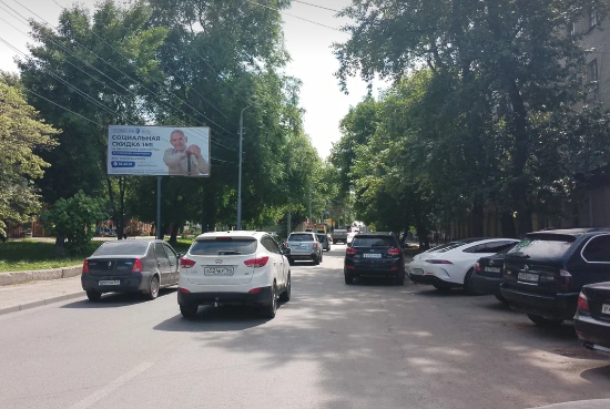 Фотография рекламного носителя, тип: Билборд 3x6, адрес: Большая Горная ул., д.162 Х Радищева ул., Саратов, Саратовская область, Россия. Сторона А №607091