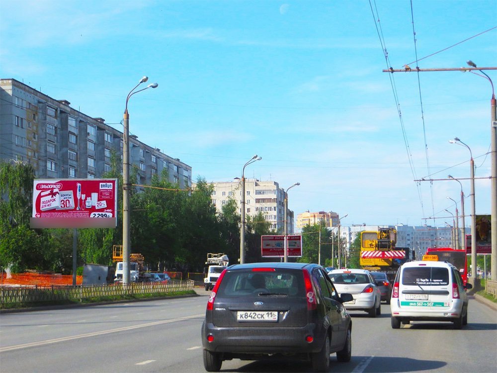 Фотография рекламного носителя, тип: Билборд 3x6, адрес: Фучика ул., д.42а, Казань, Республика Татарстан, Россия. Сторона Б №761314