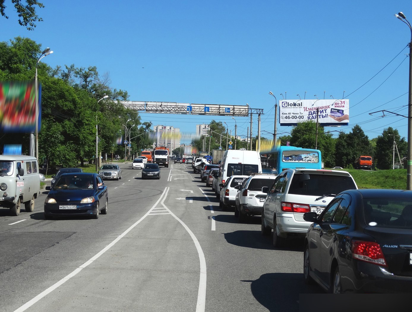 Фотография рекламного носителя, тип: Суперсайт 4x12, адрес: Большая ул. Х Лазо ул., Хабаровск, Хабаровский край, Россия. Сторона А №328611