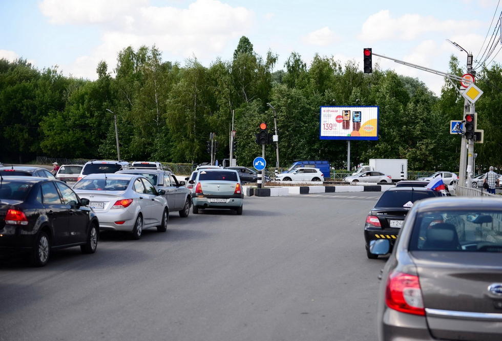 Фотография рекламного носителя, тип: Билборд 3x6, адрес: Солнечная ул., д.1 Х Северная Окружная дорога, Рязань, Рязанская область, Россия. Сторона A1-A3 №327057
