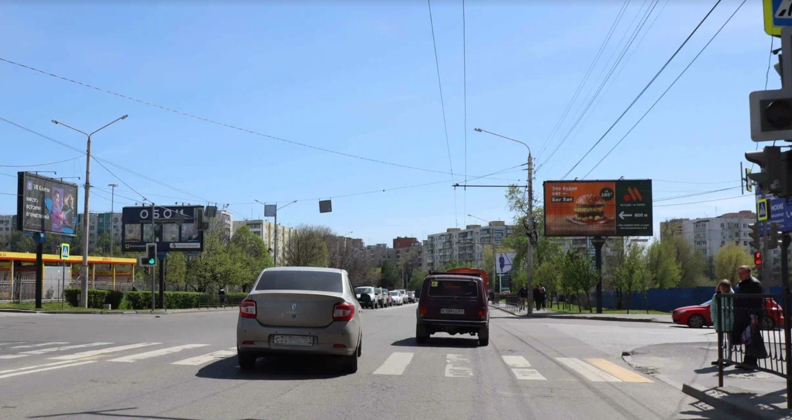 Фотография рекламного носителя, тип: Билборд 3x6, адрес: Комарова б-р., д.20В Х Добровольского ул., д.9А, поз.3, Ростов-на-Дону, Ростовская область, Россия. Сторона B №688774