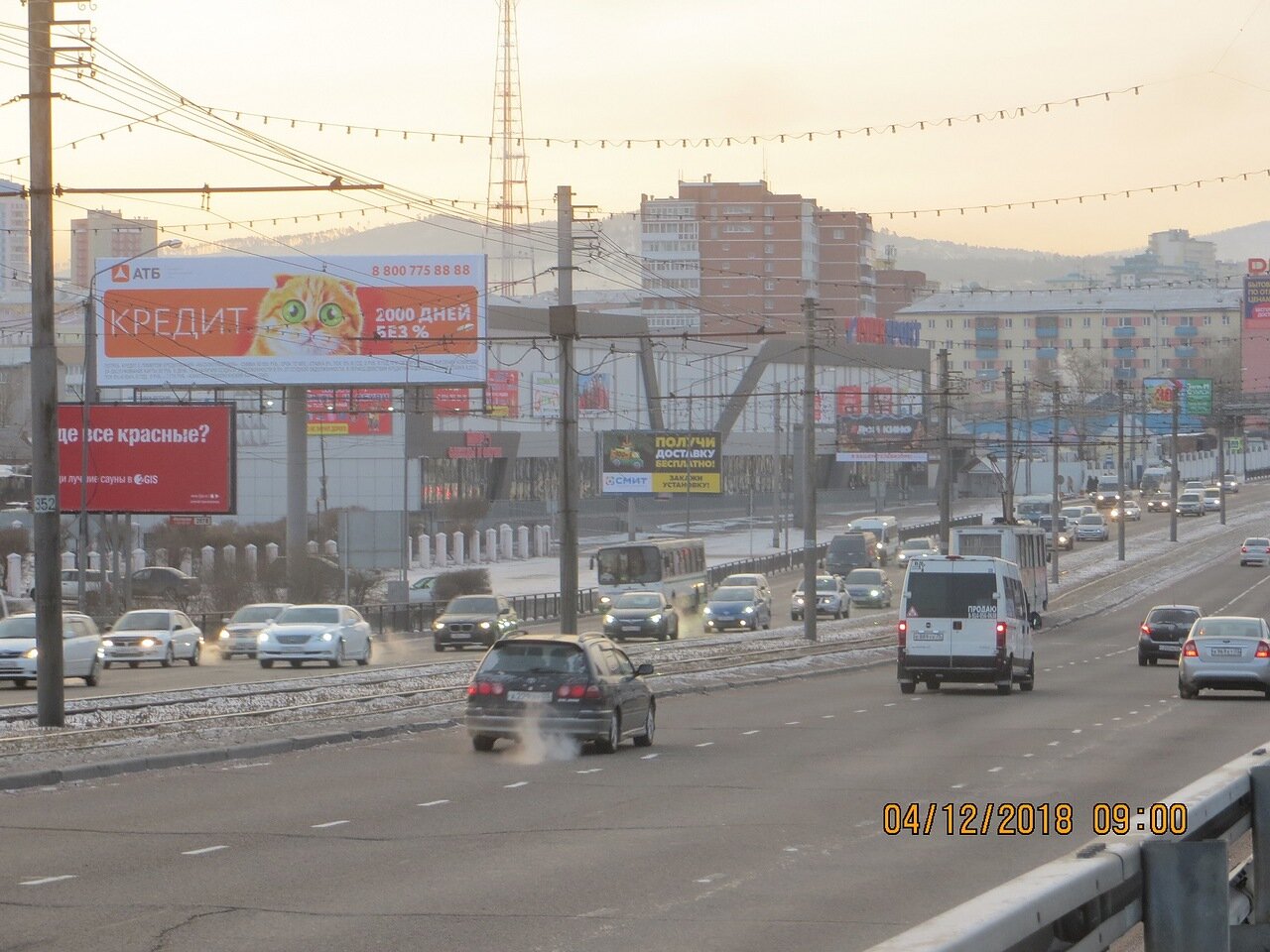 Фотография рекламного носителя, тип: Суперсайт 5x15, адрес: Бабушкина ул., въезд на мост, Улан-Удэ, Республика Бурятия, Россия. Сторона В №697388