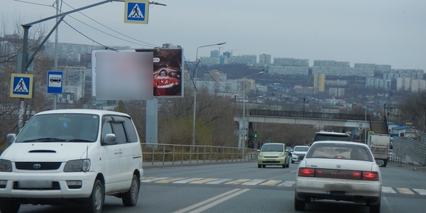 Фотография рекламного носителя, тип: Билборд 3x6, адрес: Вилкова ул., д.7, Владивосток, Приморский край, Россия. Сторона Б №747972