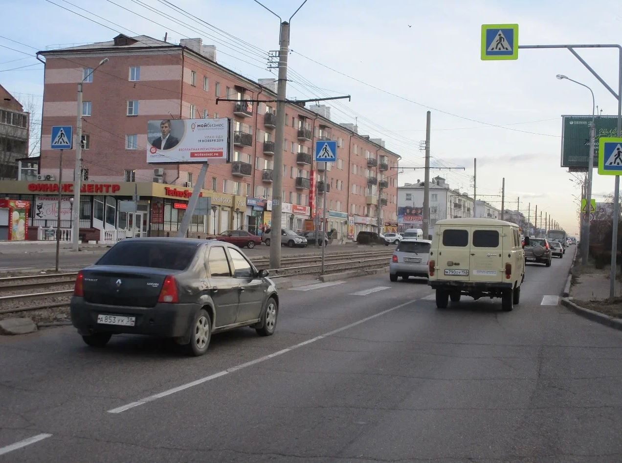 Фотография рекламного носителя, тип: Билборд 3x6, адрес: Терешковой ул., д.2, Улан-Удэ, Республика Бурятия, Россия. Сторона B №958116