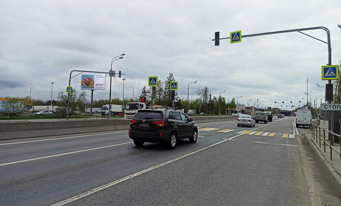 Фотография рекламного носителя, тип: Билборд 3x6, адрес: Калужское ш., 42 250м, Москва, Россия. Сторона Б №816152