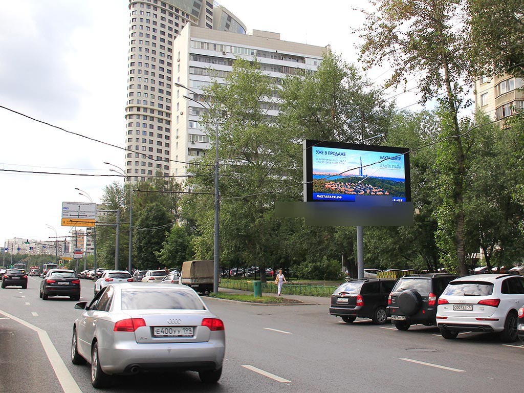 Фотография рекламного носителя, тип: Билборд 3x6, адрес: Наметкина ул., д.9, Москва, Россия. Сторона Аh1-Аh4 №938501