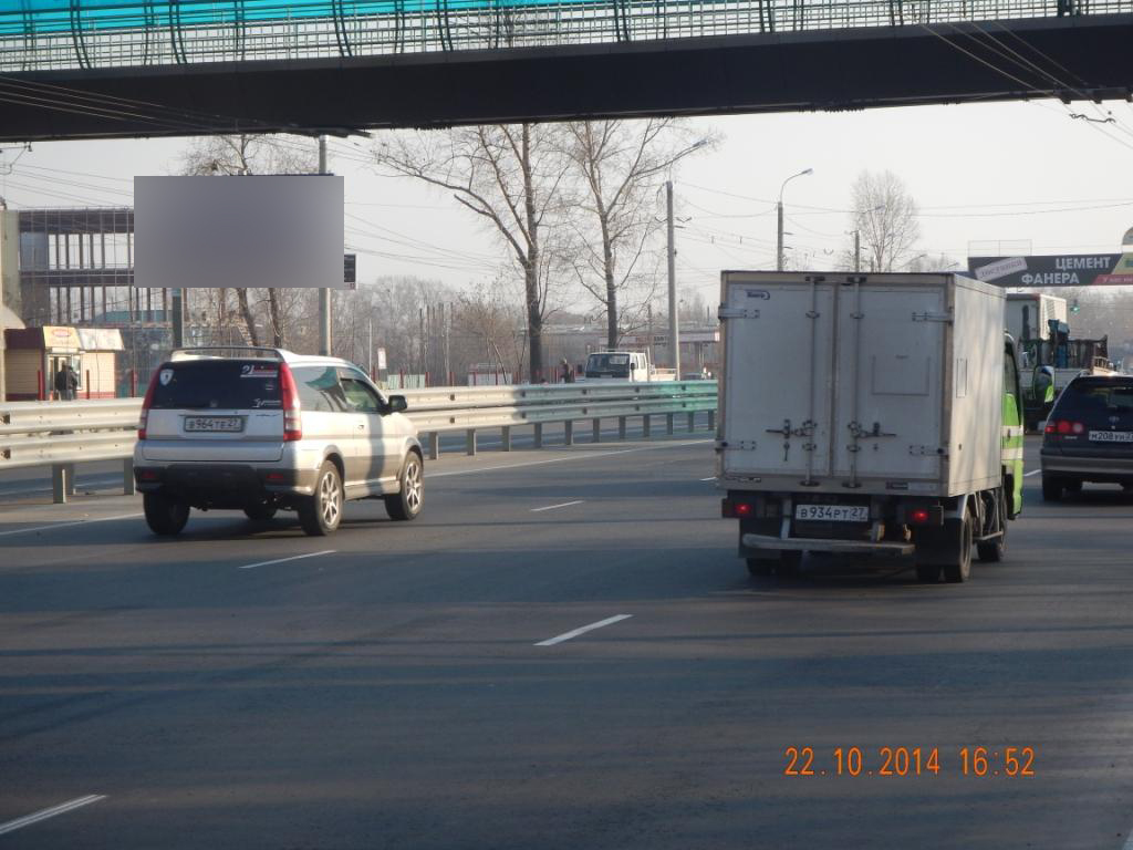 Фотография рекламного носителя, тип: Билборд 3x6, адрес: 60 лет Октября пр-т., поз.7, Хабаровск, Хабаровский край, Россия. Сторона B №482416