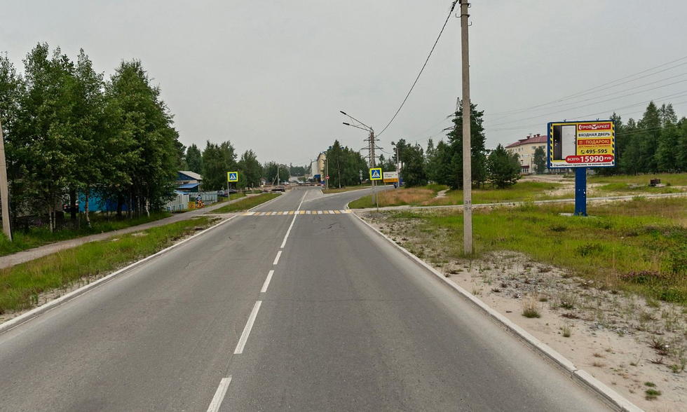 Фотография рекламного носителя, тип: Ситиборд 2.7x3.7, адрес: Шевченко ул., д.58, Ноябрьск, Ямало-Ненецкий автономный округ, Россия. Сторона А №1042635