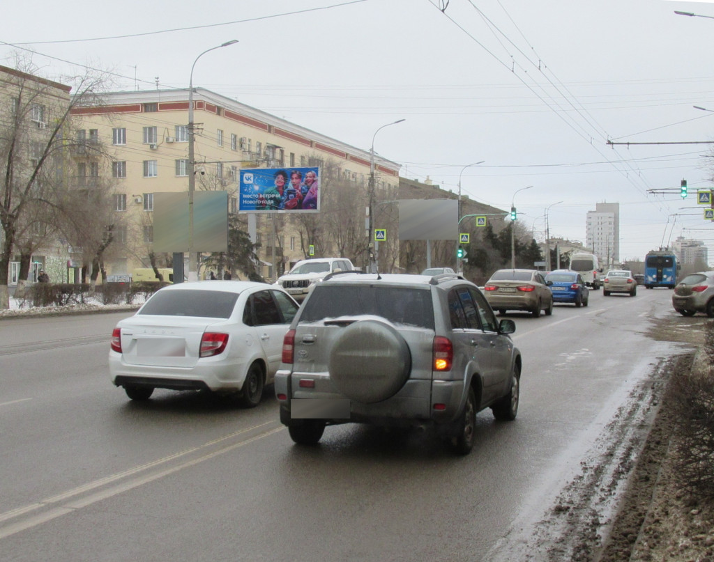 Фотография рекламного носителя, тип: Билборд 3x6, адрес: Ленина пр-т. Х Пражская ул., Волгоград, Волгоградская область, Россия. Сторона Б №1000635