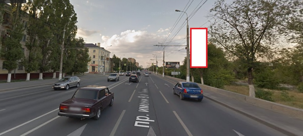 Фотография рекламного носителя, тип: Панель-кронштейн, адрес: Ленина пр-т., Администрация Тракторозаводского района, Волгоград, Волгоградская область, Россия. Сторона А №1097117